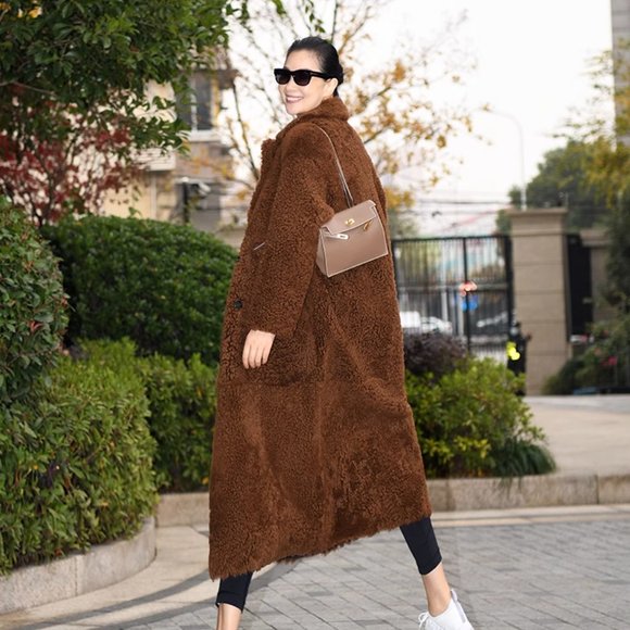 AmandaX 100% Turkish Imported 'Icelandic Wrap' Sheepskin Fur Outerwear S - Picture 9 of 16
